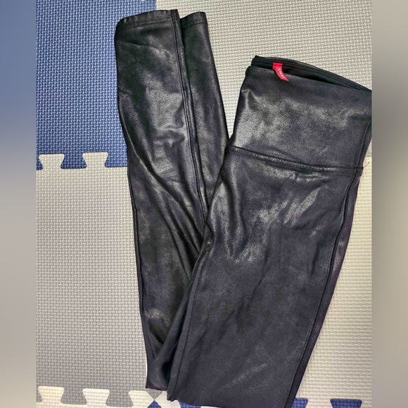 Black Faux Leather Spanx by Sara Blakely - Picture 4 of 5